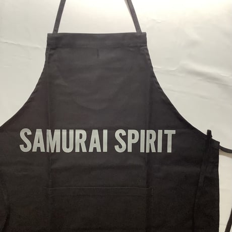 ADULT APRON  DR(BLK)6  ”SAMURAI SPIRIT “ BLACK COLOR ※GREYロゴ