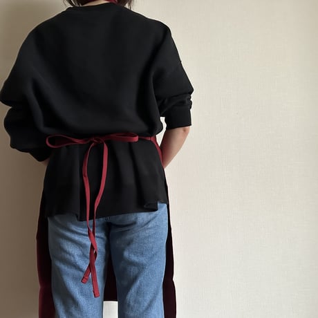 WPABD6  DAY USE W POCKET  APRON   “GOOD WINE HERE”※正面に二つのポケットがございます。BOADEAUX(ボルドー)