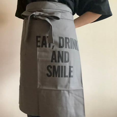 DRESSSEN LWLGR2 “EAT,DRINK  AND  SMILE”APRON(腰巻きエプロンです)