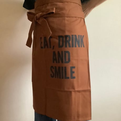 DRESSSEN lower wall long  LWLB2 “EAT, DRINK  AND SMILE” APRON(腰巻きエプロンです)