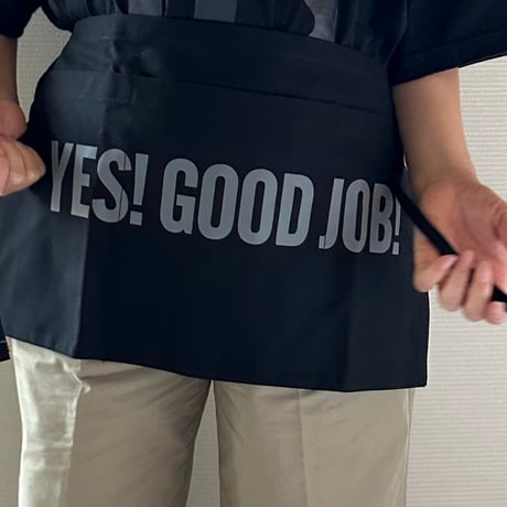 DRESSSEN  LWB3  LOWER WALL APRON  "YES！GOOD JOB！"(腰巻きエプロンです)  BLACK COLOR
