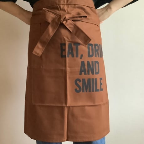 DRESSSEN lower wall long  LWLB2 “EAT, DRINK  AND SMILE” APRON(腰巻きエプロンです)