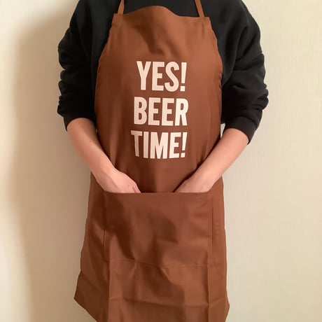 DR(BN)10  ADULT APRON YES! BEER TIME！  ※生成色ロゴ