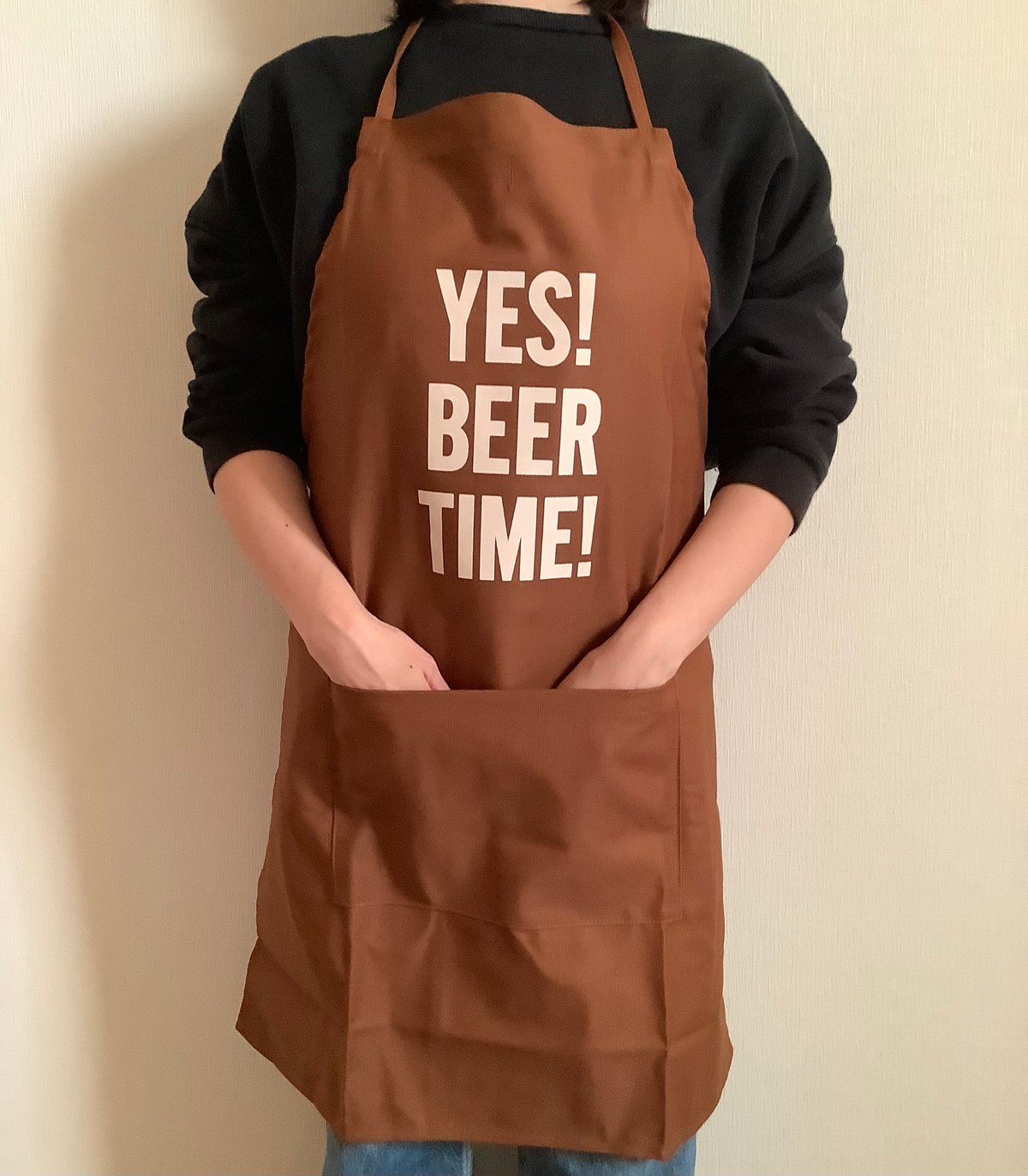 DR(BN)10 ADULT APRON YES! BEER TIME！ ※生成色ロゴ |