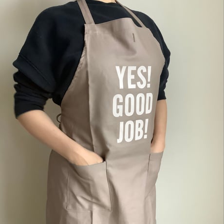 WPSB2  DAY USE W POCKET  APRON   “YES！GOOD JOB！SMOKY BEIGE COLOR