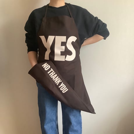 DR(DB)1 ADULT APRON  “YES” ※生成りロゴ　“DARK BROWN COLOR