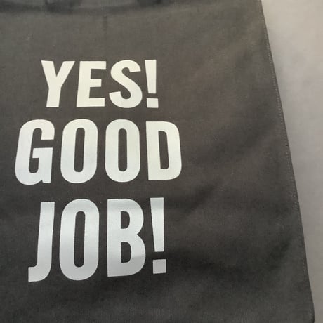 DRESSSEN  MARKET BAG NEW LARGE MKTNL2 “YES！GOOD  JOB！” (BLACK  COLOR)