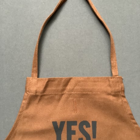 👶DRESSSEN BKDBR1 BABY KIDS APRON YES！ GOOD   JOB！(ベイビーキッズエプロンです。)  ※BROWN  COLOR