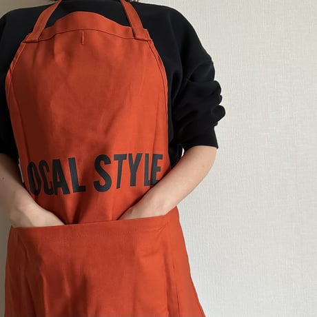 DRESSSEN  DRVNO2 REVERSIBLE  APRON“ORIGINAL STYLE/LOCAL STYLE”(リバーシブルエプロン)  NEW ORANGE