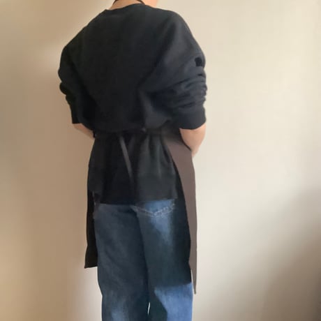 DR(DB)5  ”LOVE “MEAT” TENDER “APRON (生成りロゴ)  DARK BROWN COLOR
