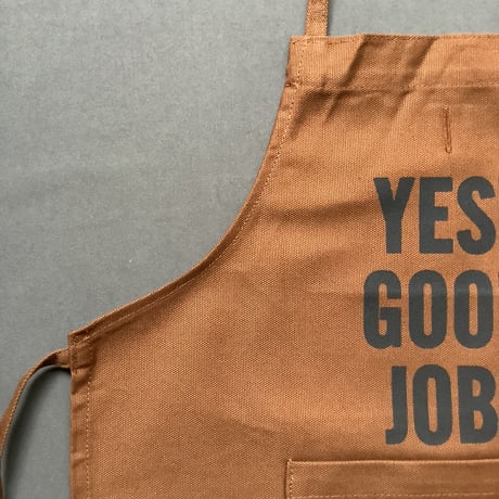 👶DRESSSEN BKDBR1 BABY KIDS APRON YES！ GOOD   JOB！(ベイビーキッズエプロンです。)  ※BROWN  COLOR