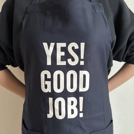 WPDN2    DAY USE W POCKET  APRON   YES！ GOOD   JOB！”(生成りロゴ)DARK NAVY  ⭐️再入荷しました!