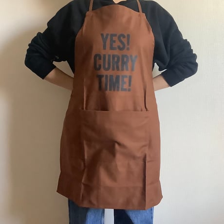 DR(BN) 8   ADULT APRON  " YES! CURRY TIME！”!