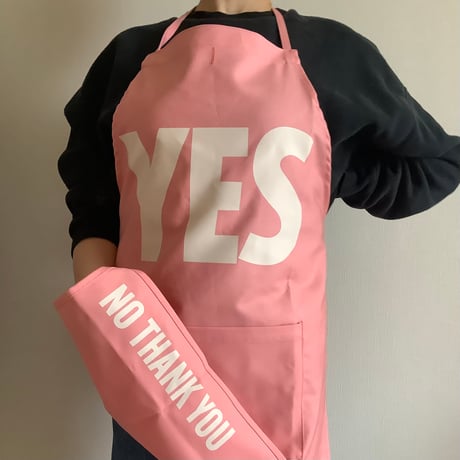DR(PK)1 ADULT APRON  “YES” ※生成りロゴ　“PINK COLOR“