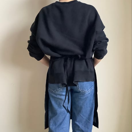 WPABLK1  DAY USE W POCKET  APRON   “YES”(BLACKCOLOR  )※裏にNO THANKYOUのプリント