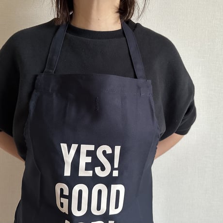 WPDN2    DAY USE W POCKET  APRON   YES！ GOOD   JOB！”(生成りロゴ)DARK NAVY  ⭐️再入荷しました!