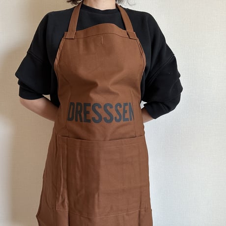 DRESSSEN  DRVBRN7  REVERSIBLE  APRON“YES！GOOD JOB！/ DRESSSEN“(リバーシブルエプロン)BROWN  COLOR