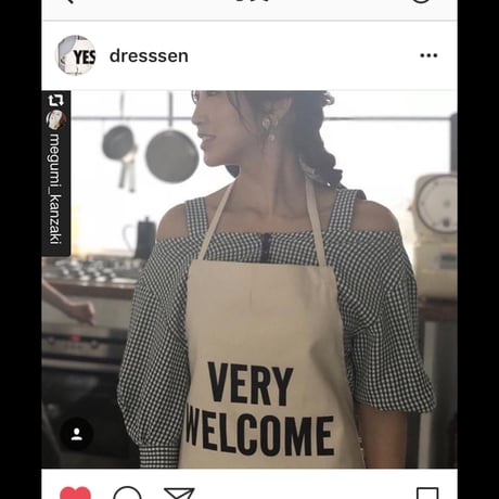ADULT APRON #10  VERY WELCOME APRON