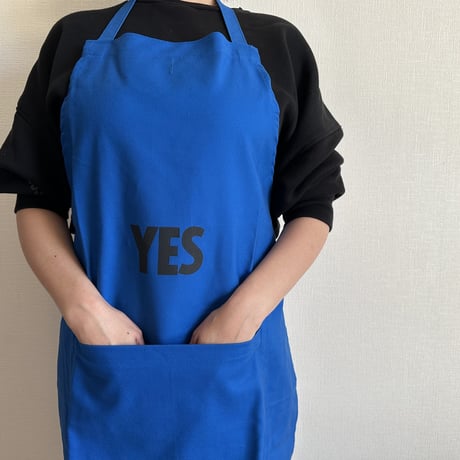 DRESSSEN  DRVBLU2 REVERSIBLE  APRON“YES/NO THANK YOU※NOには➖線があります。(リバーシブルエプロン)