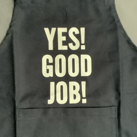 👶DRESSSEN BKDNY5 BABY KIDS APRON YES！ GOOD   JOB！(ベイビーキッズエプロンです。)  ※ダークネイビー