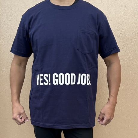 DRESSSEN  DSST59  DRES“SPECIAL”SSEN    YES！GOOD JOB！T-SHIRTS (生成りロゴ) ネイビーカラー