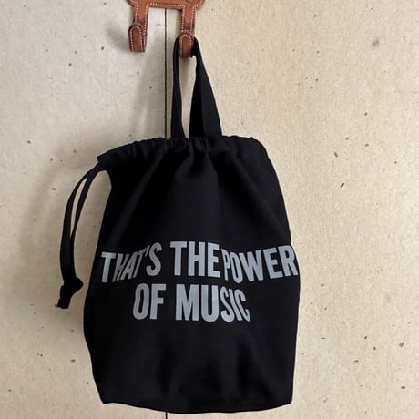 SMDNBG DRESSSEN SMALL DAY BAG”THAT‘S THE POWER OF MUSIC“ (BLACK COLOR)※両面に同じプリントがございます。]