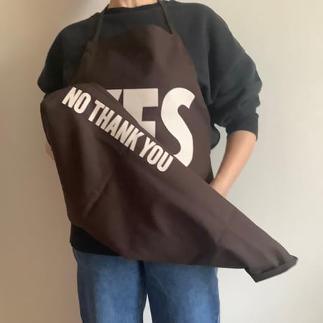 DR(DB)1 ADULT APRON  “YES” ※生成りロゴ　“DARK BROWN COLOR