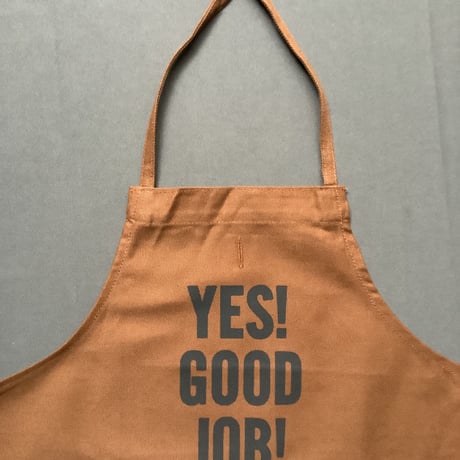 👶DRESSSEN BKDBR1 BABY KIDS APRON YES！ GOOD   JOB！(ベイビーキッズエプロンです。)  ※BROWN  COLOR