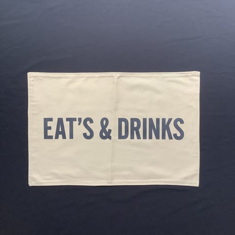 REVERSIBLE PLACE MAT REVMLC10   “YES/EATS ＆DRINKS (LATTE  COLOR)