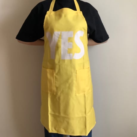 WPY1 DAY USE W POCKET  APRON   YES (※裏側にNO THANK YOUのプリントがあります) YELLOW  COLOR