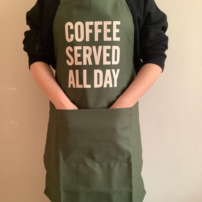 ADULT APRON DR(GN)5 “ COFFEE SERVED ALL DAY”