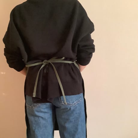 ADULT APRON  DR(GN)6  ”“Welcome“APRON ※生成りロゴ GREEN  COLOR