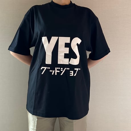STB1 DRES“SPECIAL”SSEN    YESグッドジョブ  T-SHIRTS (生成り色ロゴ)⚫️BLACK COLOR