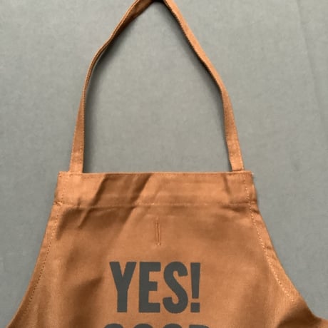 👶DRESSSEN BKDBR1 BABY KIDS APRON YES！ GOOD   JOB！(ベイビーキッズエプロンです。)  ※BROWN  COLOR