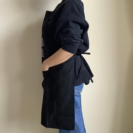 ADULT APRON DR(BLK)2 ”YES！ GOOD JOB！“BLACK COLOR ※GREYロゴ