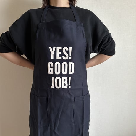 WPDN2    DAY USE W POCKET  APRON   YES！ GOOD   JOB！”(生成りロゴ)DARK NAVY  ⭐️再入荷しました!