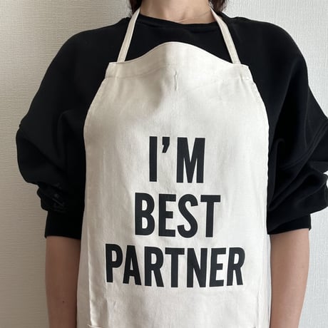 DRESSSEN ADULT APRON #19" I'M BEST PARTNER"