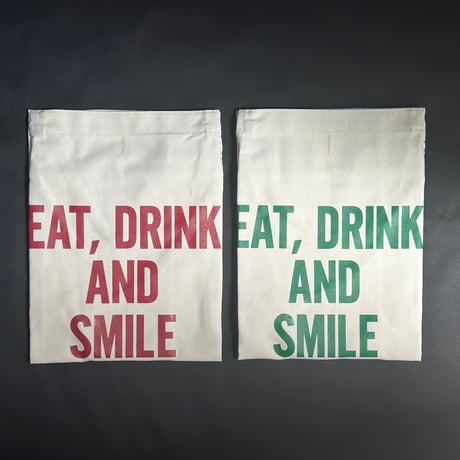 [10周年記念発売]ADULT APRON LG3   "EAT、DRINK AND SMILE“
