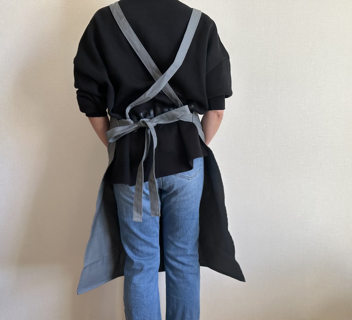 XA30 X–STYLE APRON “ YES！GOODJOB！”(GREY COLOR)