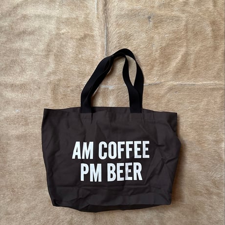 DTRDB2  TRAINING BAG ”AM COFFEE PM  BEER /AM COFFEE  PM  BEER    DARK BROWN COLOR ※両面プリントです