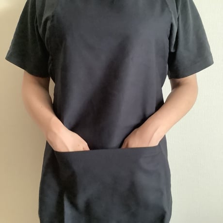 ADULT APRON DR(DARK NAVY)0   "NON TITLE“ DARK NAVY  COLOR ※こちらのエプロンは無地です。