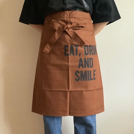 DRESSSEN lower wall long  LWLB2 “EAT, DRINK  AND SMILE” APRON(腰巻きエプロンです)