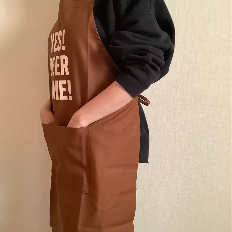 DR(BN)10 ADULT APRON YES! BEER TIME！ ※生成色ロゴ |
