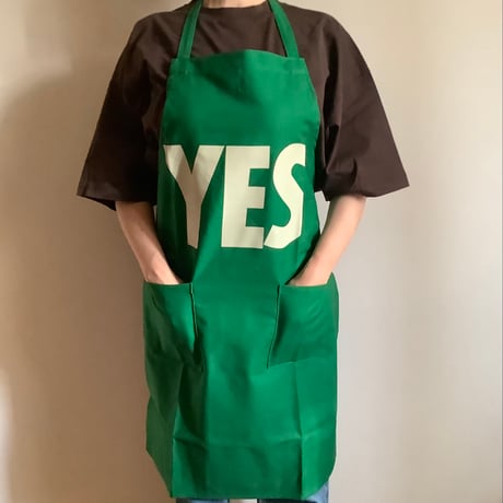 🌸新発売　WPG1 DAY USE W POCKET  APRON   YES (※裏側にNO THANK YOUのプリントがあります) BOTTLE GREEN COLOR