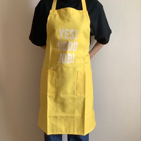 WPY2  DAY USE W POCKET  APRON   “YES！GOOD JOB！YELLOW  COLOR