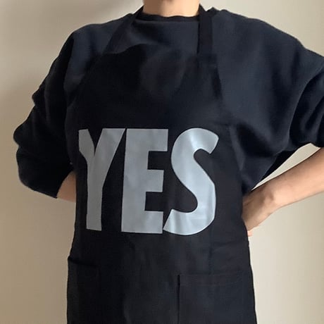 WPABLK1  DAY USE W POCKET  APRON   “YES”(BLACKCOLOR  )※裏にNO THANKYOUのプリント