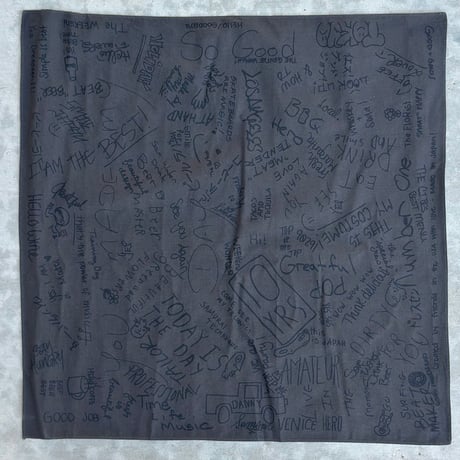 10B2   “10YEARS BANDANA “  (DARK GREY COLOR)