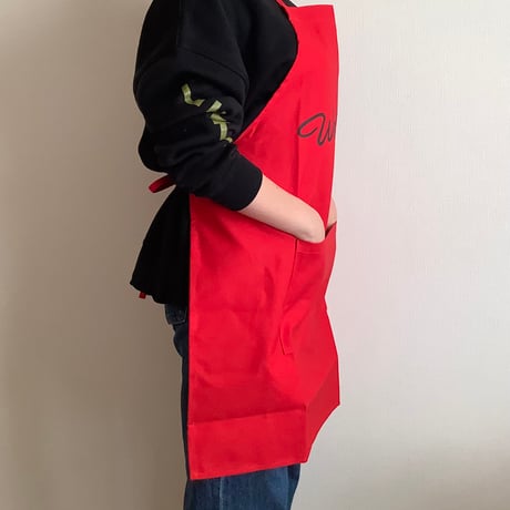 DR(RD)3 ”welcome“ APRON  RED COLOR