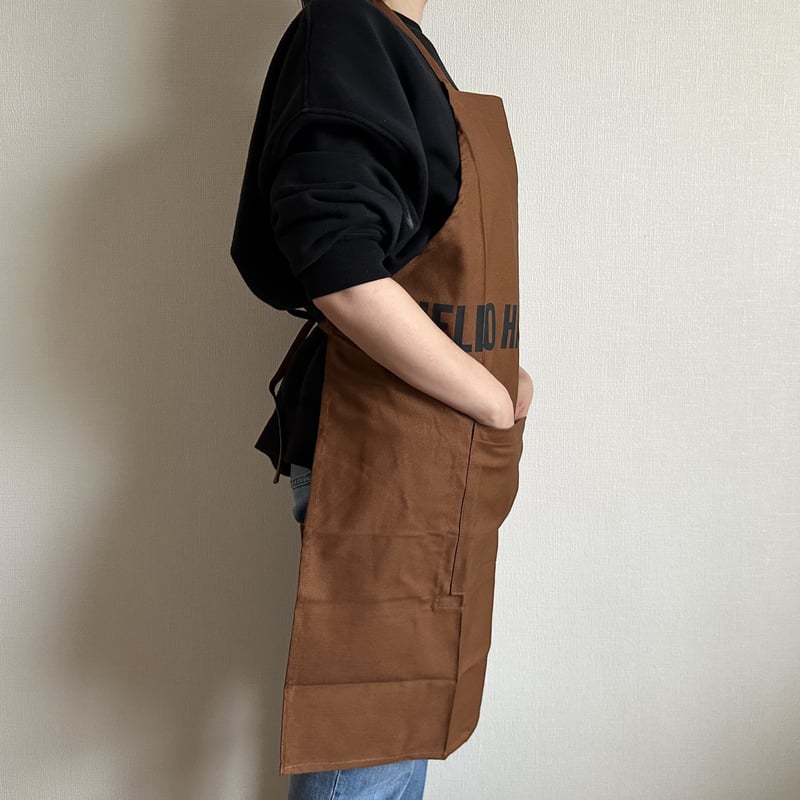 ◾️ひなまなママ◾️DRESSSEN ドレスセン エプロン 茶 ◾️ひな