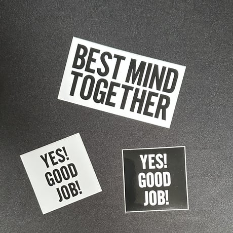 DST2　ステッカー3枚セット　(YES！GOOD JOB(black、white)、BESTMIND TOGETHER)